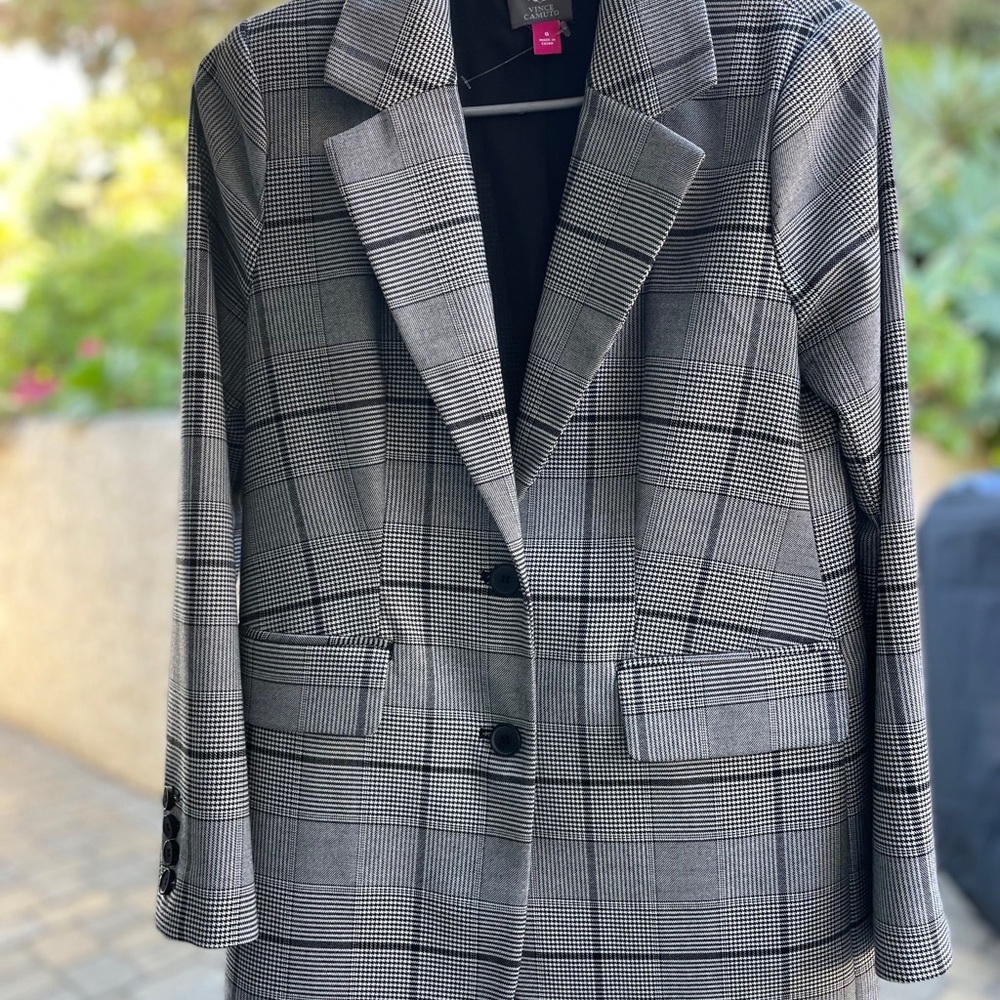 Vince Camino Plaid Blazer